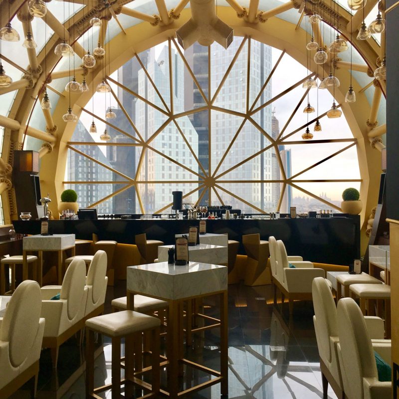 Elegant interior design at Al Grissino Restaurants in Dubai