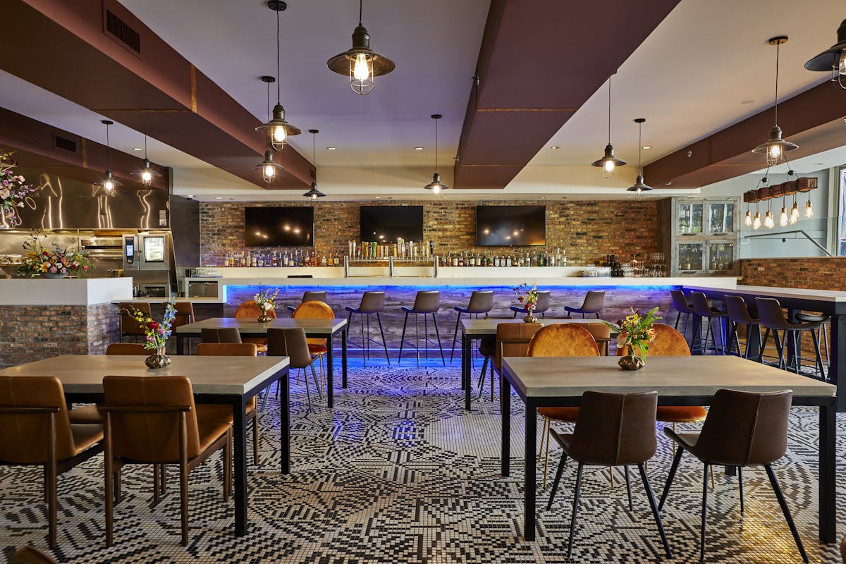 Outdoor dining terrace at Firelake Restaurants in Dubai