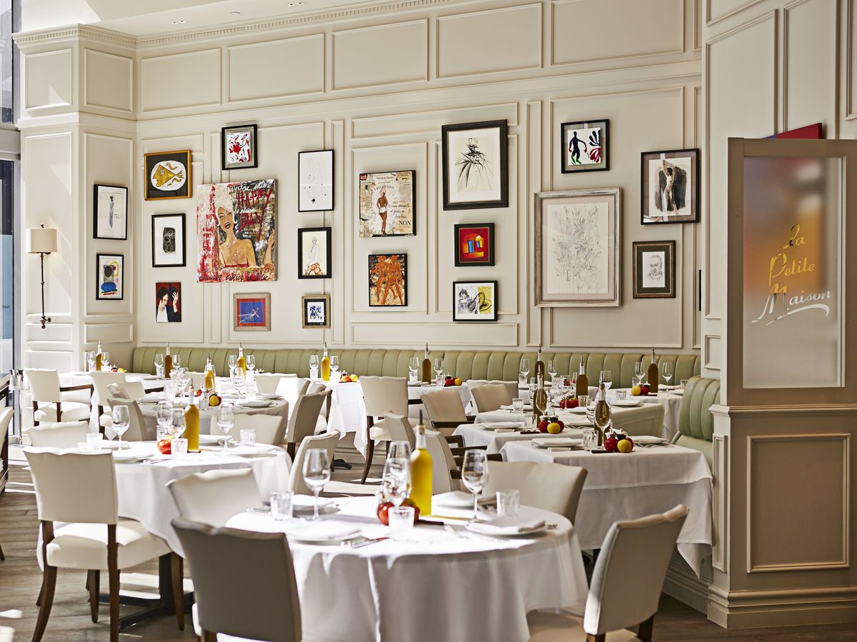 Elegant interior of La Petite Maison Italian Restaurants in Dubai